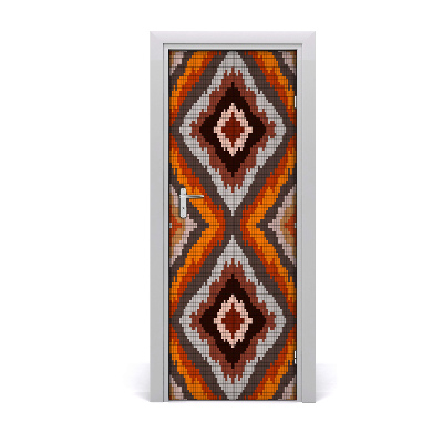 Ajtóposzter Narancssárga retro háttér