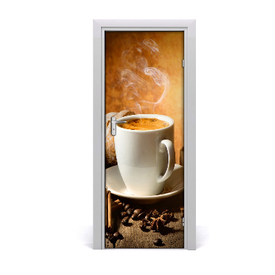 Poszter tapéta ajtóra Aromás kávé