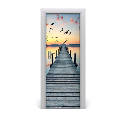 Ajtóposzter öntapadós Pier tavi madarak