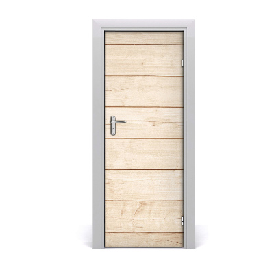 Poszter tapéta ajtóra Fából készült világos táblák háttér