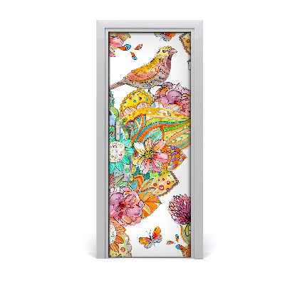 Ajtó méretű poszter Pillangók virágok