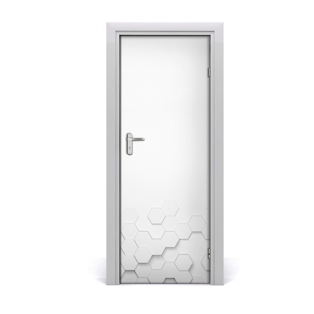 Poszter tapéta ajtóra Hatszögek