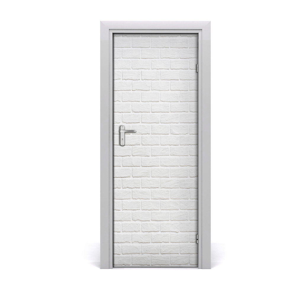 Ajtóposzter öntapadós Fal fehér téglából