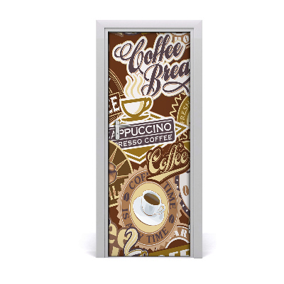 Fotótapéta ajtóra Kávézó feliratok