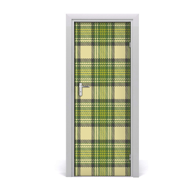 Ajtó méretű poszter Zöld rácsos háttér
