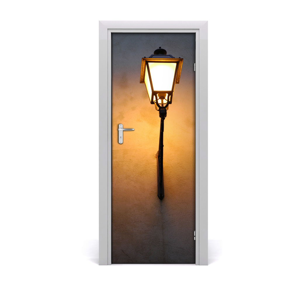 Ajtó tapéta utcai lámpa