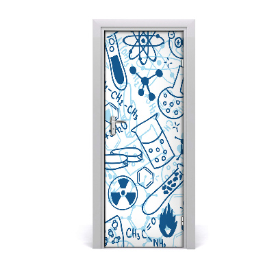 Fotótapéta ajtóra Kémiai szimbólumok háttér