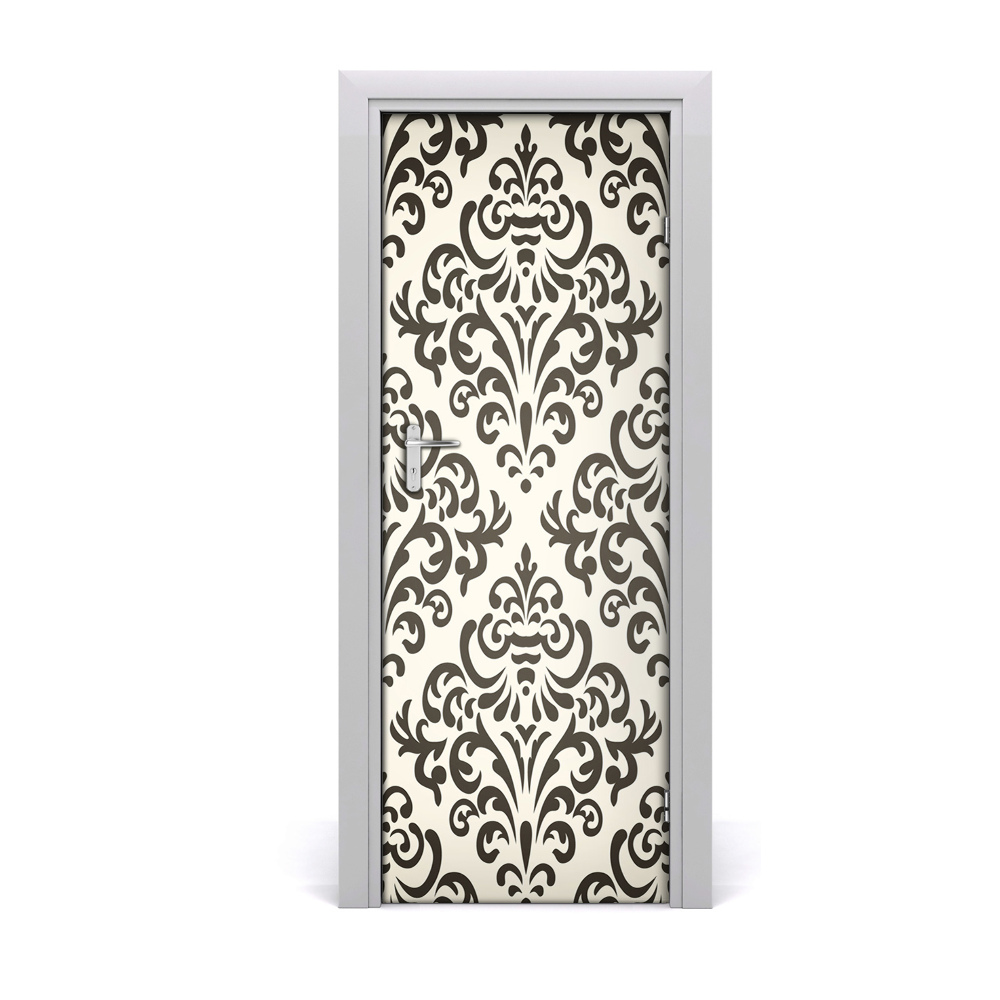 Fotótapéta ajtóra Fekete díszek háttér