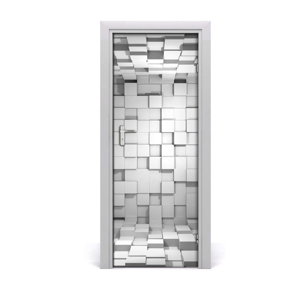 Ajtóposzter öntapadós Kocka