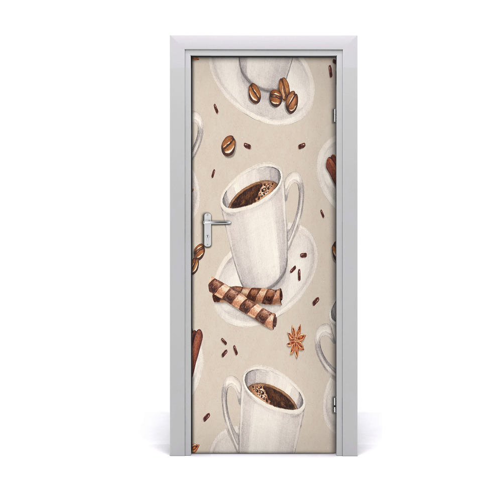 Ajtó méretű poszter Kávé és édesség