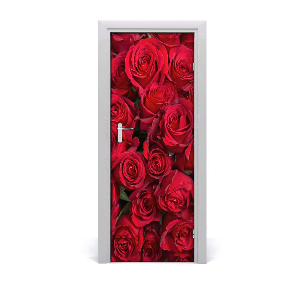 Ajtóposzter öntapadós vörös rózsák
