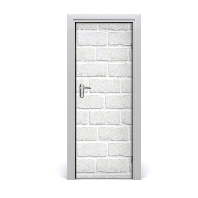 Fotótapéta ajtóra Téglafal fehér fal