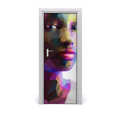 Ajtóposzter öntapadós Absztrakt nő