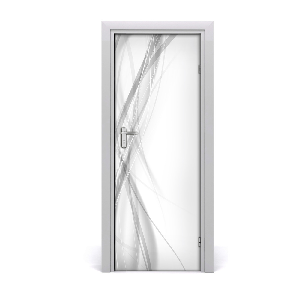 Ajtóposzter öntapadós Szürke hullámok