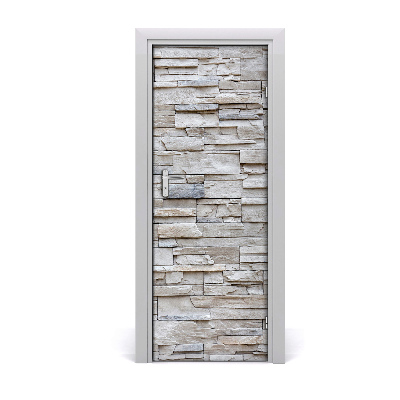 Fotótapéta ajtóra Kőszürke fal