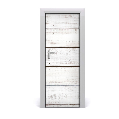 Ajtóposzter öntapadós Fából készült fehér fal