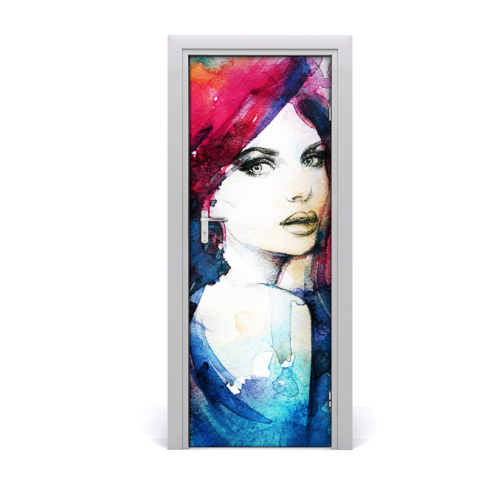 Ajtó méretű poszter Akvarell nő
