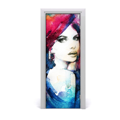 Ajtó méretű poszter Akvarell nő