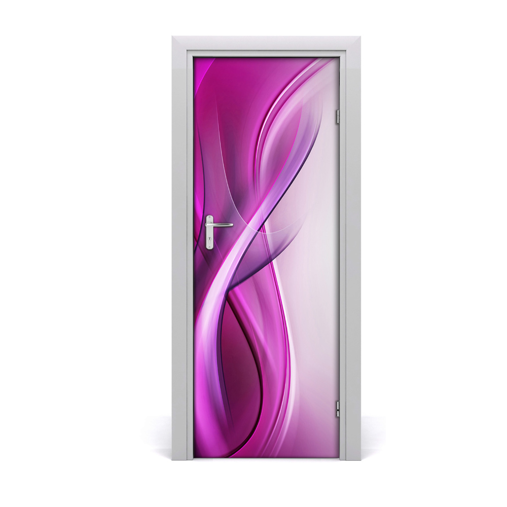 Poszter tapéta ajtóra Rózsaszín hullámok