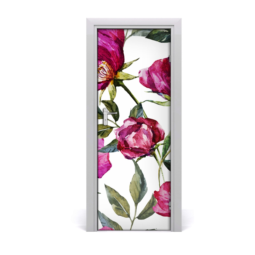Poszter tapéta ajtóra Virágrügyek levelei