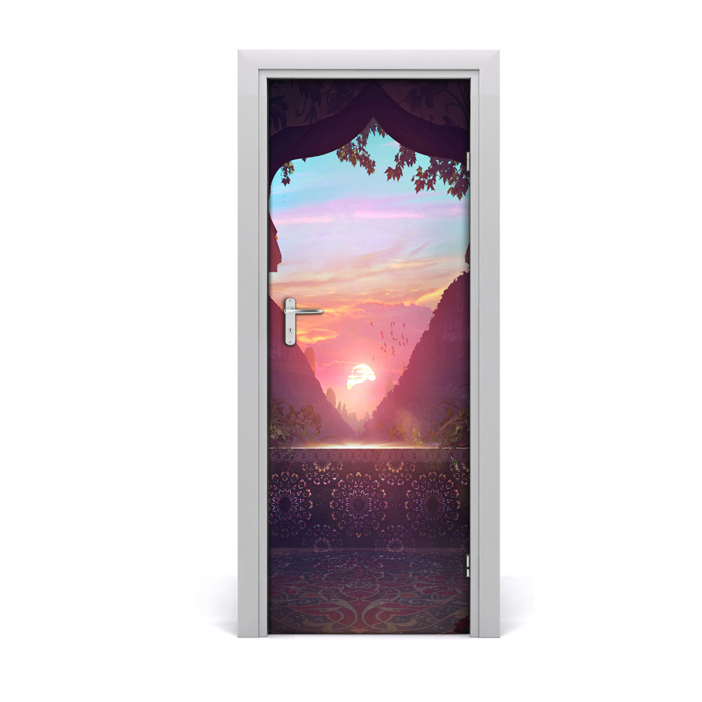 Ajtó méretű poszter Rózsaszín napfelkelte