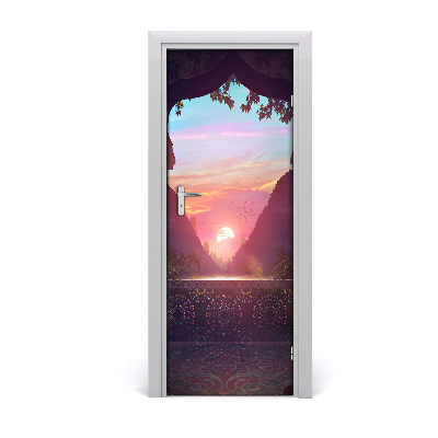 Ajtó méretű poszter Rózsaszín napfelkelte