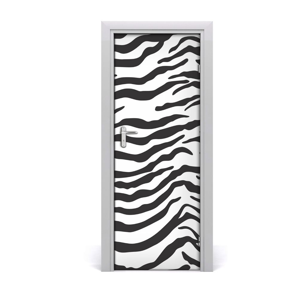 Ajtómatrica Zebra mintás háttérrel
