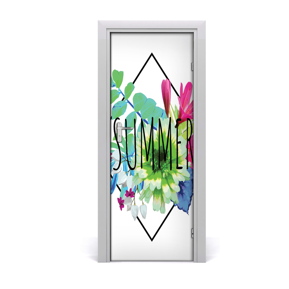 Ajtó méretű poszter Nyári színes felirat