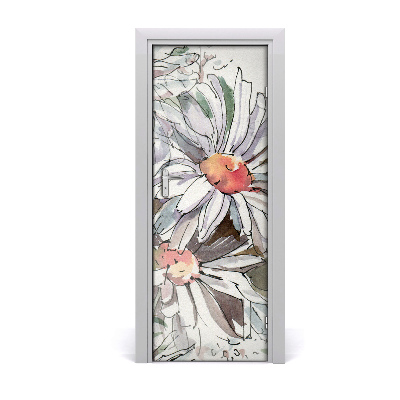 Ajtó méretű poszter Akvarell százszorszépek