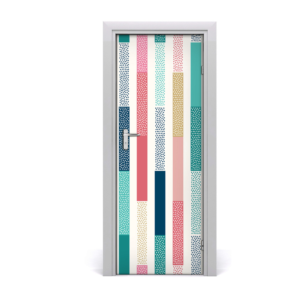 Fotótapéta ajtóra Szivárvány függőleges csíkok