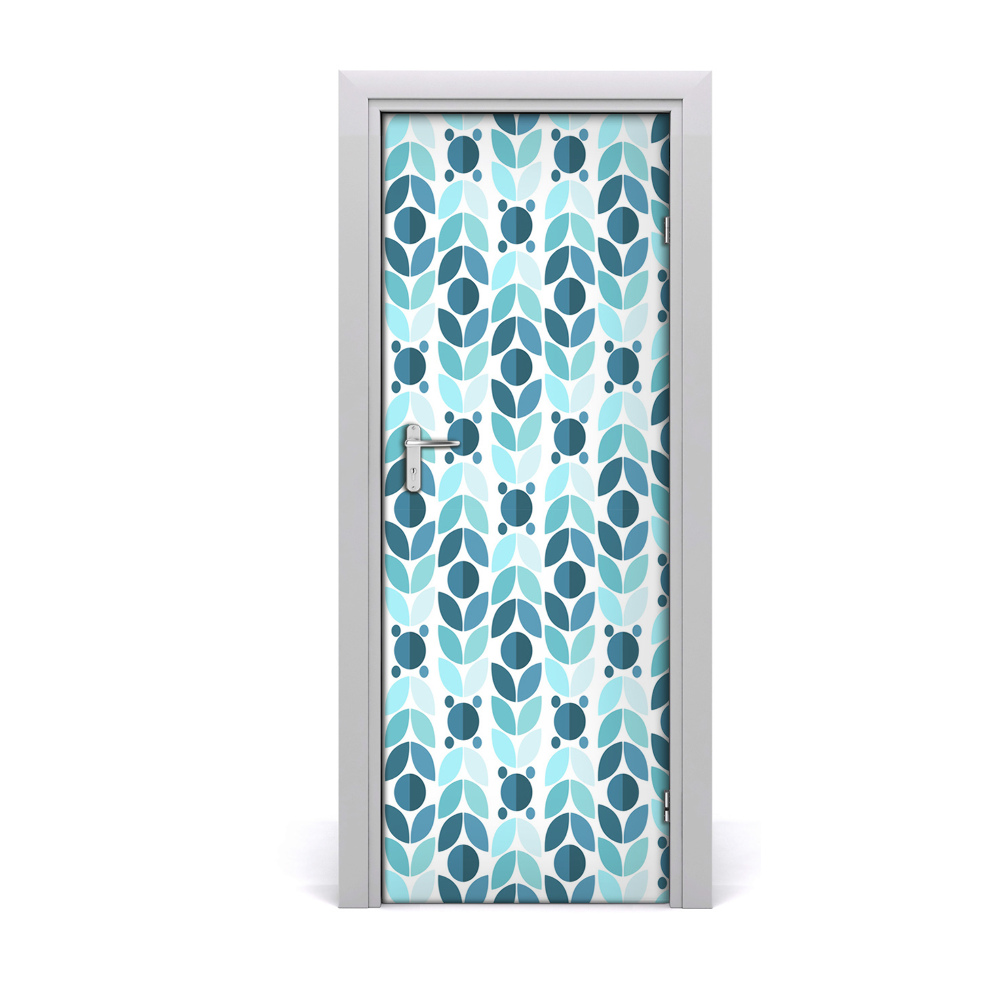 Poszter tapéta ajtóra Geometriai kék háttér