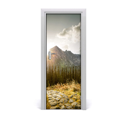 Ajtó méretű poszter Naplemente a Tátrában