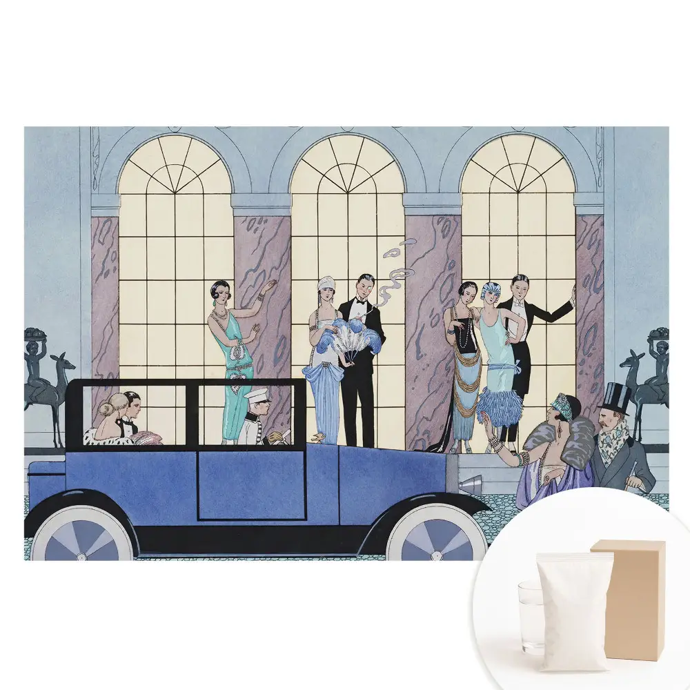 Stílusos 1920-as évekbeli ruhás elegáns karakterek mintájú nem szőtt tapéta