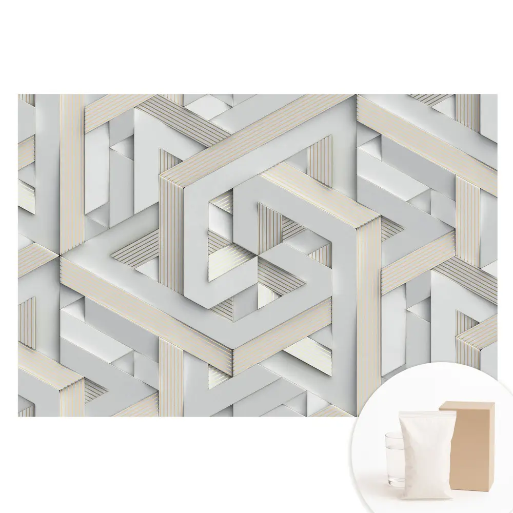 Háromdimenziós geometriai mintás nem szőtt tapéta