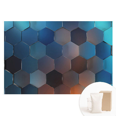 Fotótapéta nem szőtt anyagon Geometrikus kék hatszögek