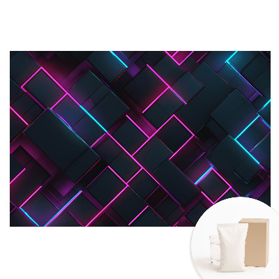 Neon háttérvilágítású geometriai mintás vlies tapéta