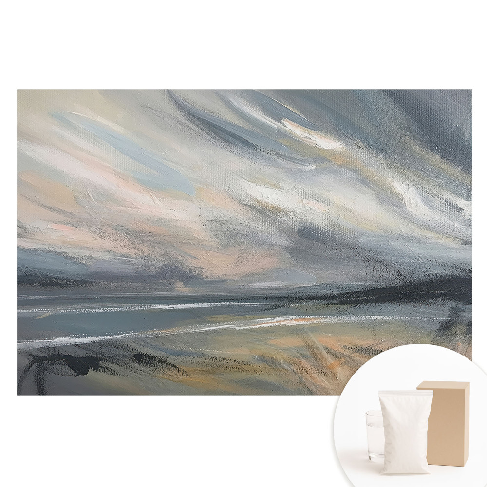 Nem szőtt fotótapéta Absztrakt tájkép dinamikus szürkeárnyalatokban
