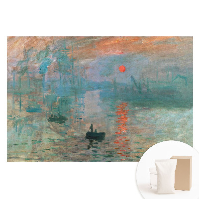 Impressionista kikötő naplementekor vlies fotótapéta