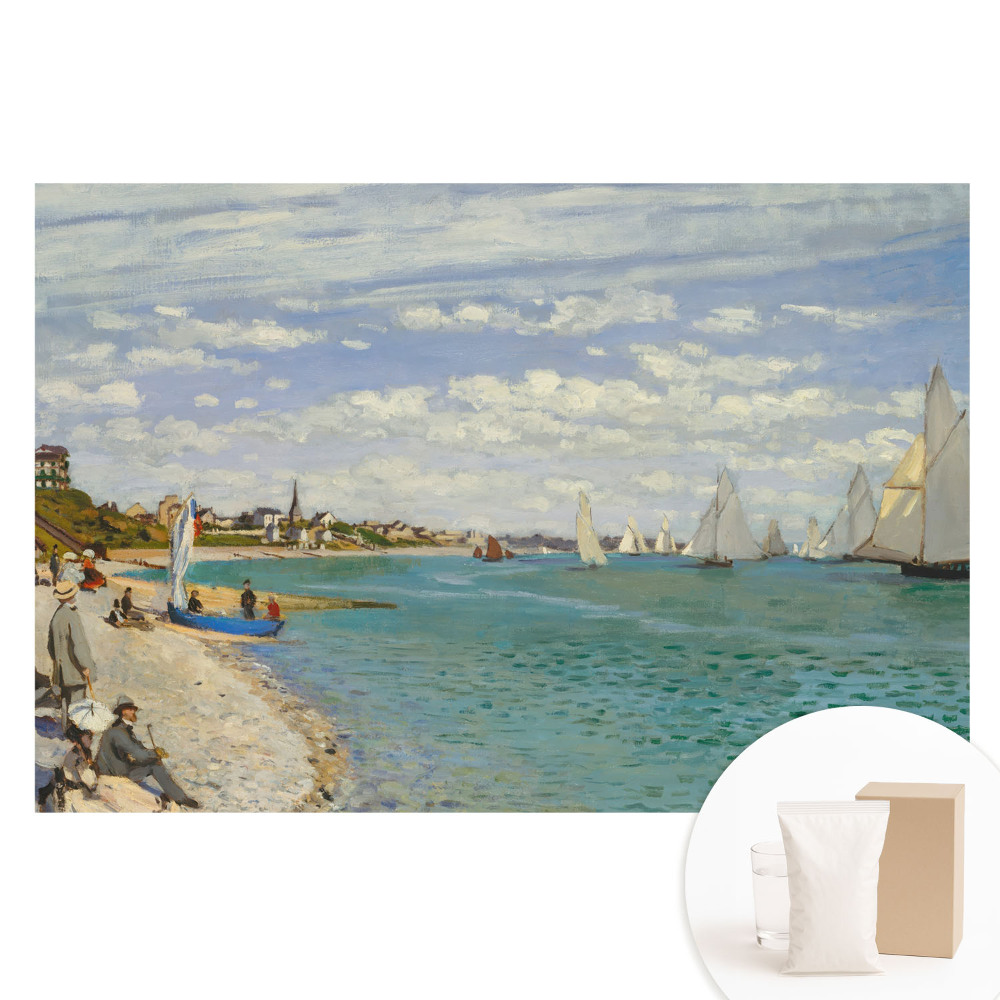 Nem szőtt anyagra nyomtatott fotótapéta Impresszionista tengerparti tájkép