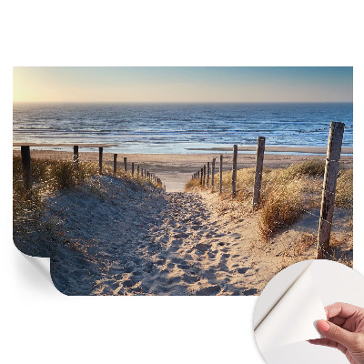 Öntapadós fotótapéta hálószobába Strand ösvény mintával