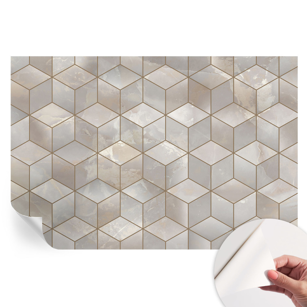 Öntapadós tapéta a nappaliba Geometrikus mozaik