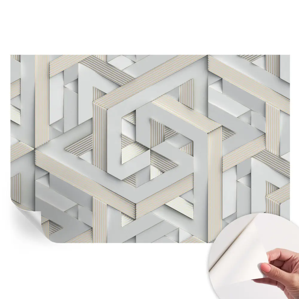 Illuzórikus formák modern fotótapéta nappaliba