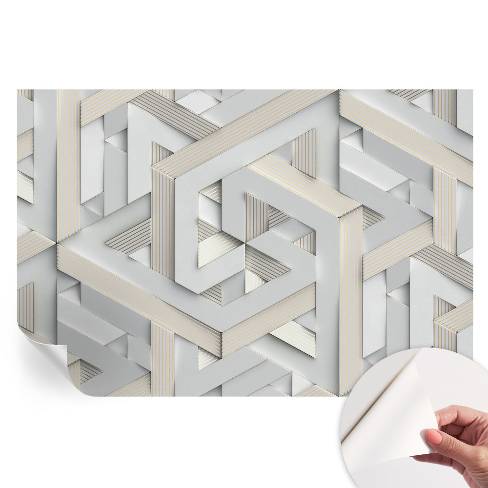 Modern fotótapéta a nappaliba Illuzórikus formák