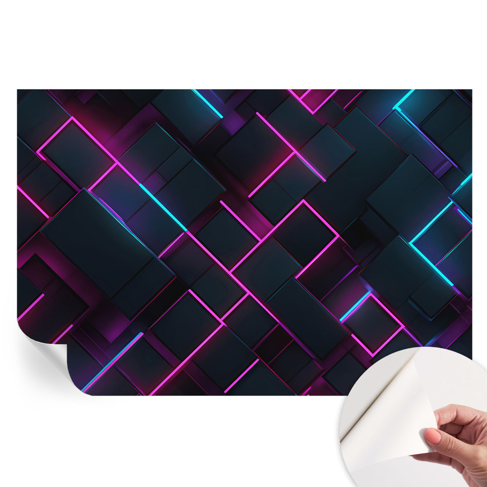 Neon geometria öntapadós fotótapéta