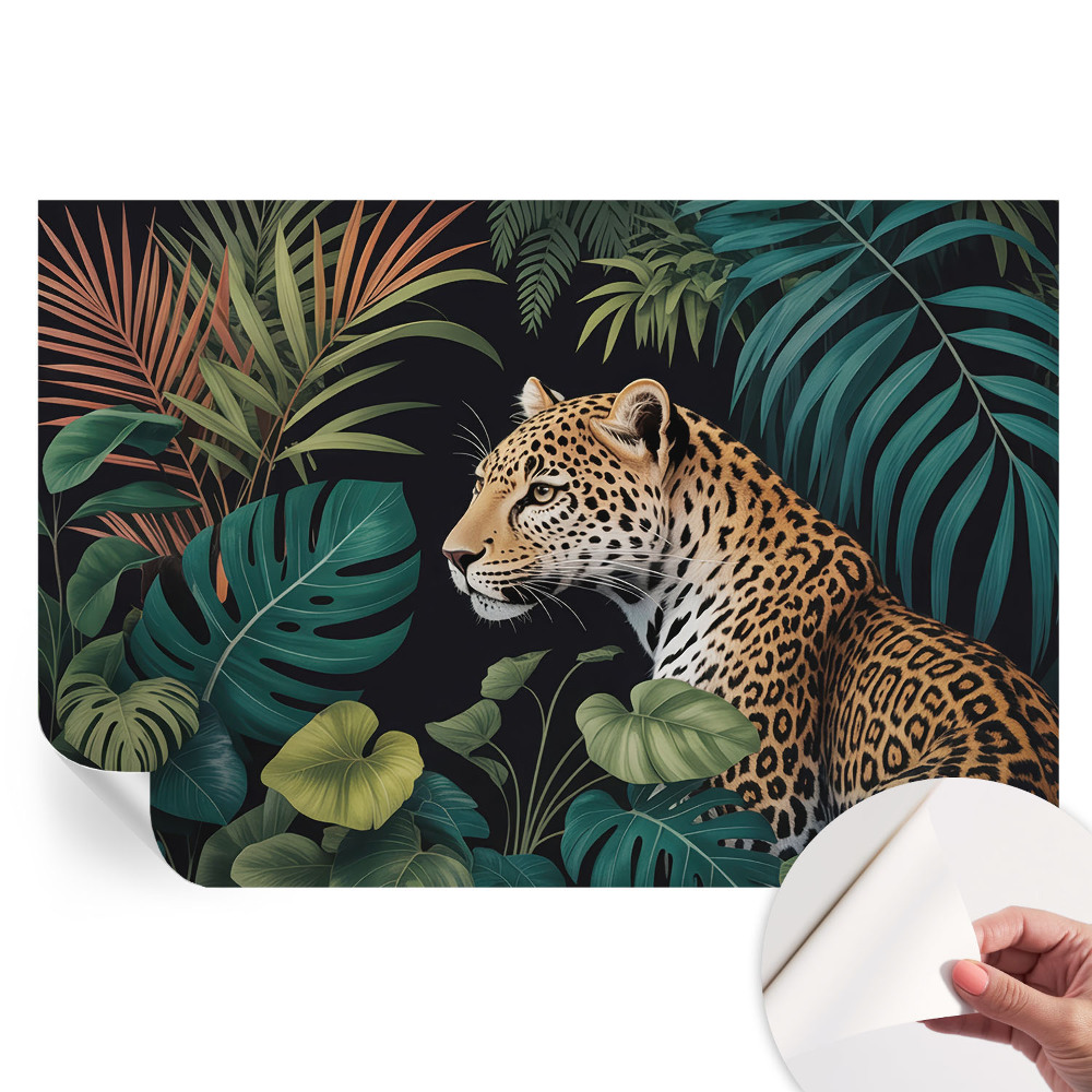 Modern fotótapéta a nappaliba Egzotikus leopárd