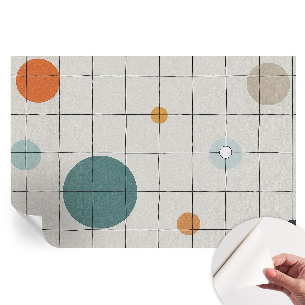 Modern fotótapéta a nappaliba Színes körök
