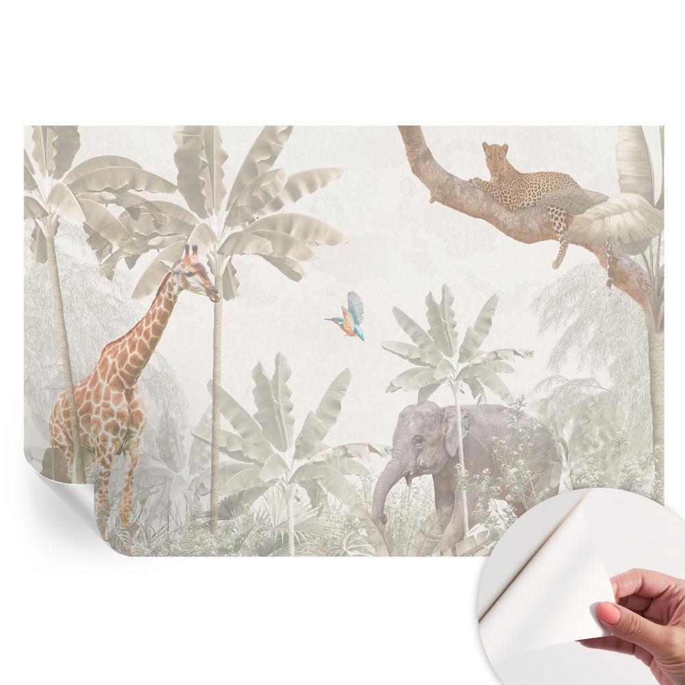 Öntapadós trópusi oázis falfestmény