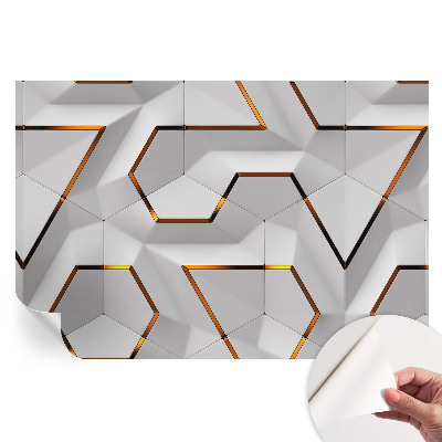 Modern geometriás öntapadós falfestmény
