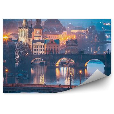 Fotótapéta Óváros a fény Moldva folyóján