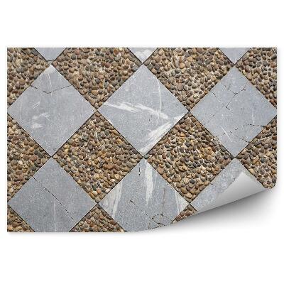 Fotótapéta Márvány kavics kavics vonalak gyémánt mintával